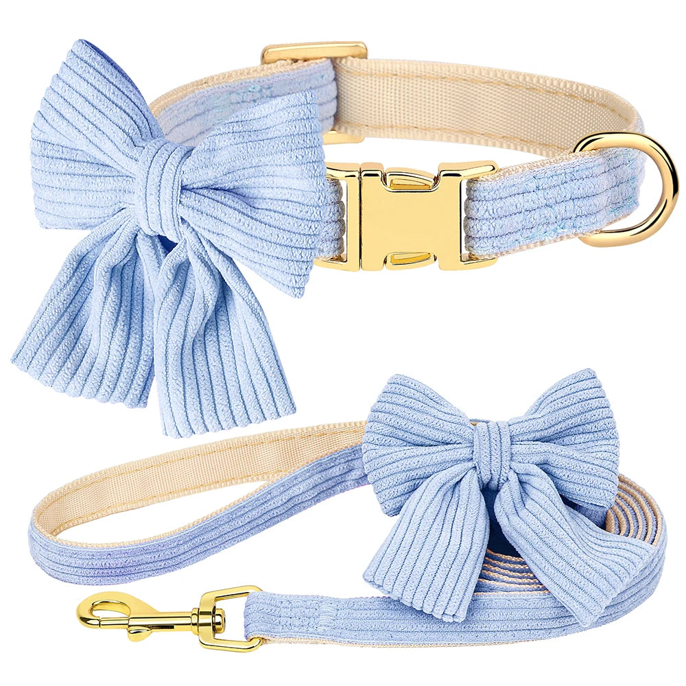 Set de Collar y Correa de Terciopelo Ajustable | Elegancia y Comodidad