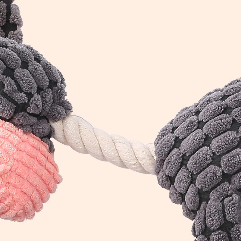 Juguete de peluche sonoro para perros – Diversión y limpieza dental