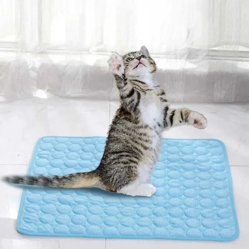Alfombra Refrescante de Verano para Mascotas – Color Azul