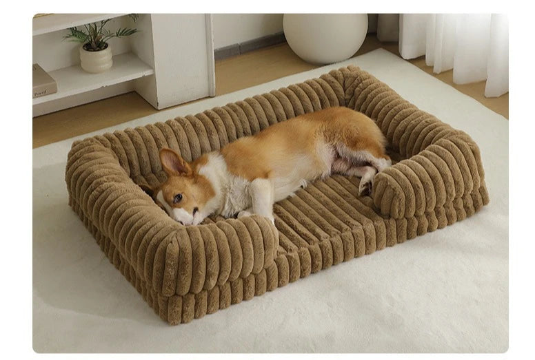 Cama ortopédica para perros color Caqui