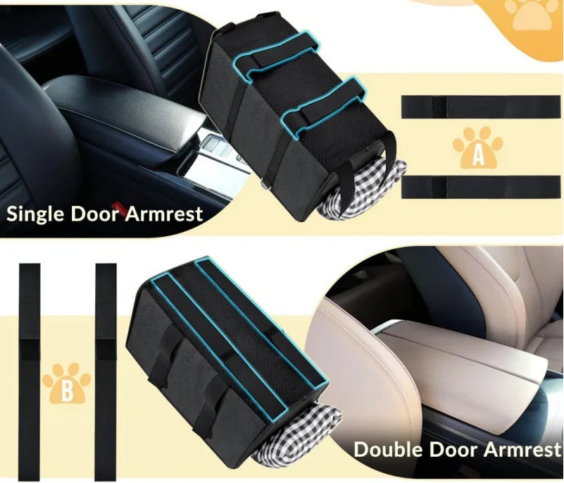 Asiento Elevador de Coche para Perros con Correa de Seguridad