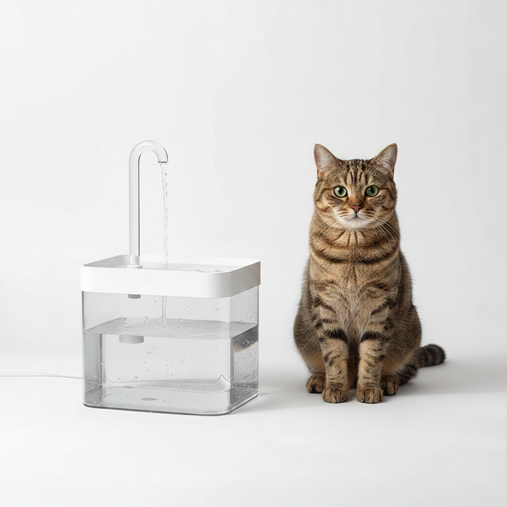 Fuente de Agua Silenciosa 1,5L para Gatos - Transparente (Diseño A) | 3 Velocidades