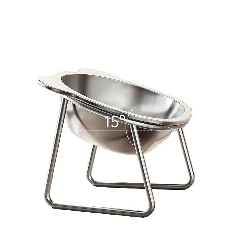 Comedero Inclinable de Acero Inoxidable para Gatos – Ergonómico, Higiénico y Resistente