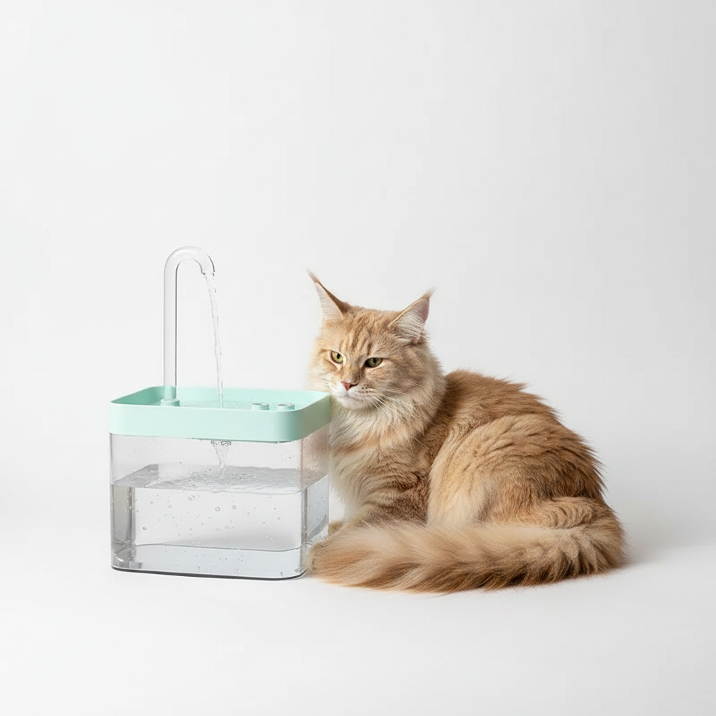 Fuente de Agua Silenciosa 1,5L para Gatos - Transparente (Diseño C) | 3 Velocidades