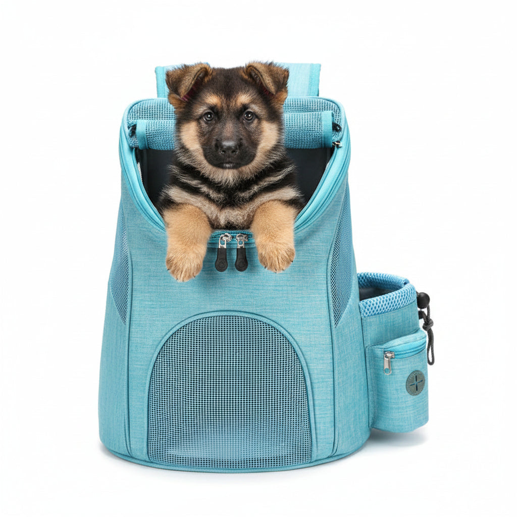 Mochila Transportadora de Malla Transpirable para Mascotas