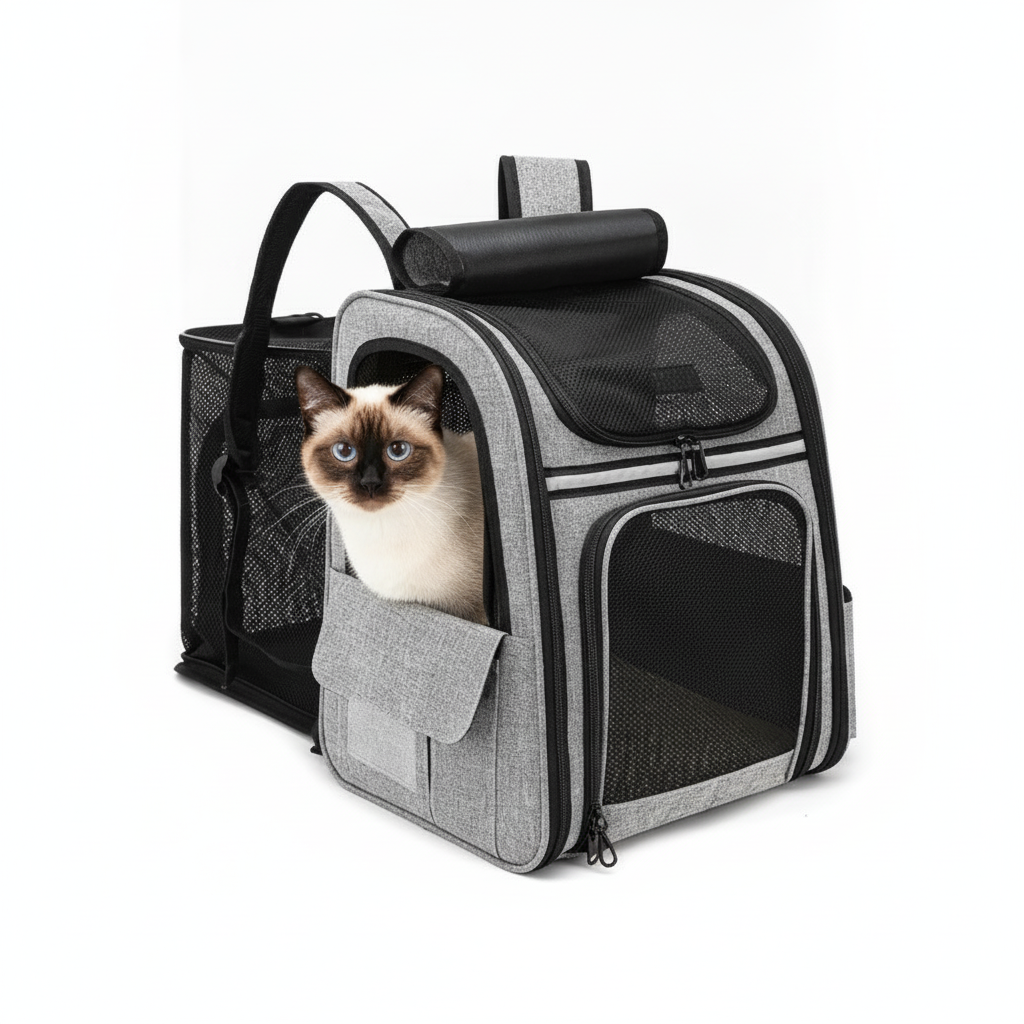 Mochila Transportín con Ventana de Malla para Mascotas - imagen 2
