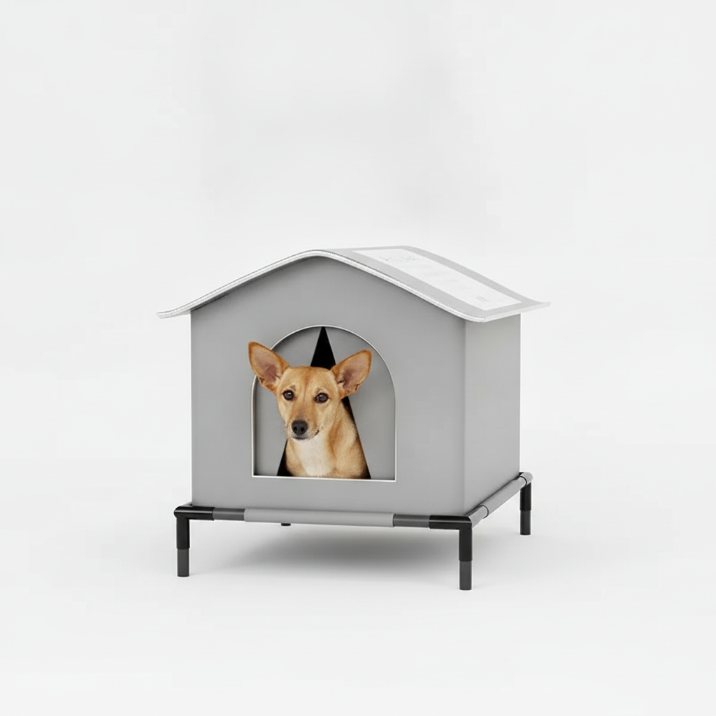 Caseta impermeable elevada para perros pequeños - imagen 2