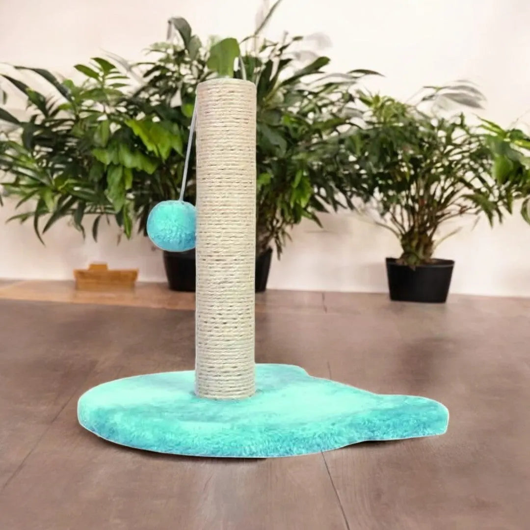 Rascador Gato con estante de Madera y Peluche