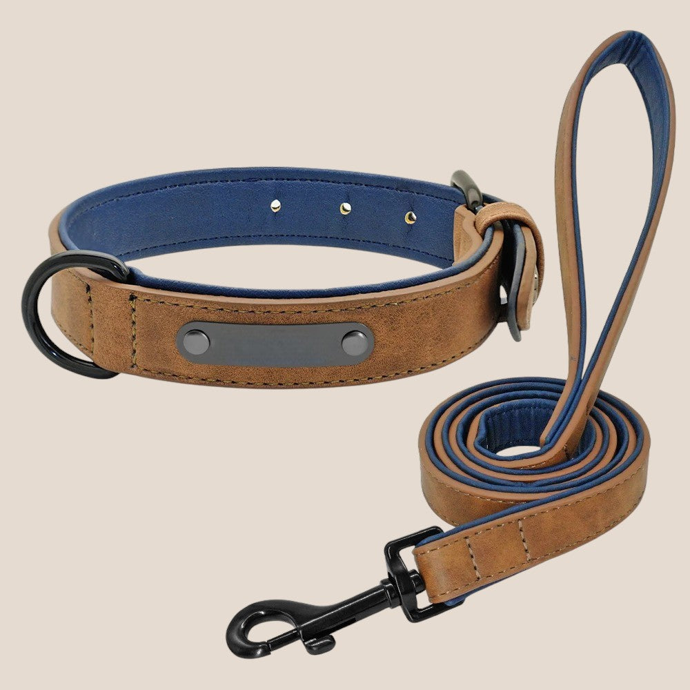 Set de Collar y Correa de Cuero para Perros – Máximo Estilo y Confort