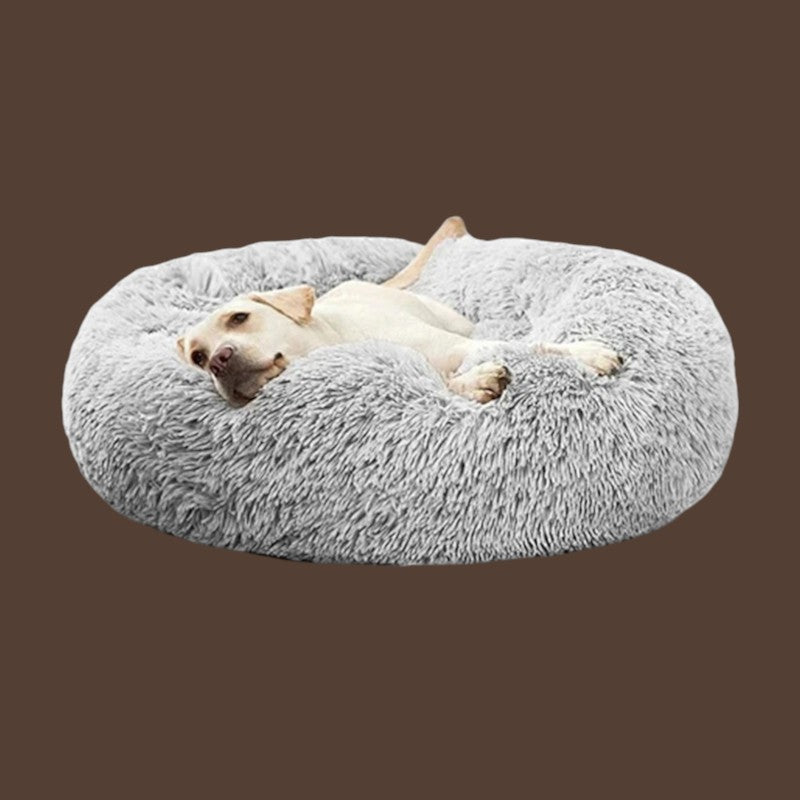 Cama Redonda para Perros y Gatos Gris