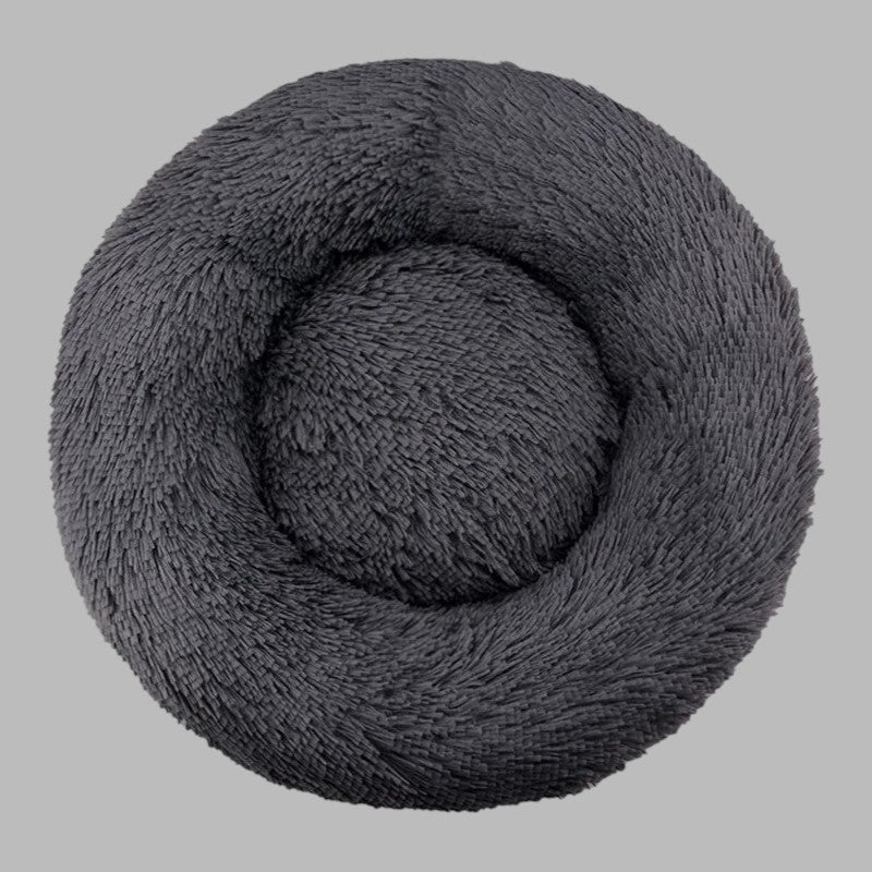 Cama Redonda para Perros y Gatos Gris