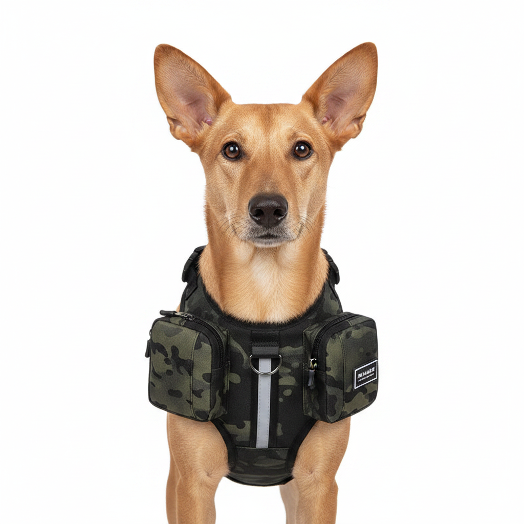 Arnés Mochila Militar Reflectante para Perros