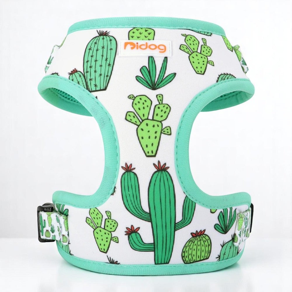 Arnés Ajustable con Estampado de Cactus para Perros y Gatos