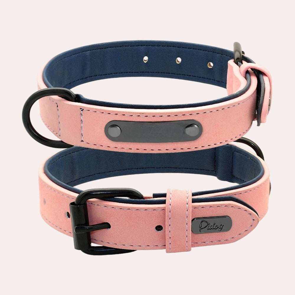 Set Rosa de Collar y Correa de Cuero para Perros – Máximo Estilo
