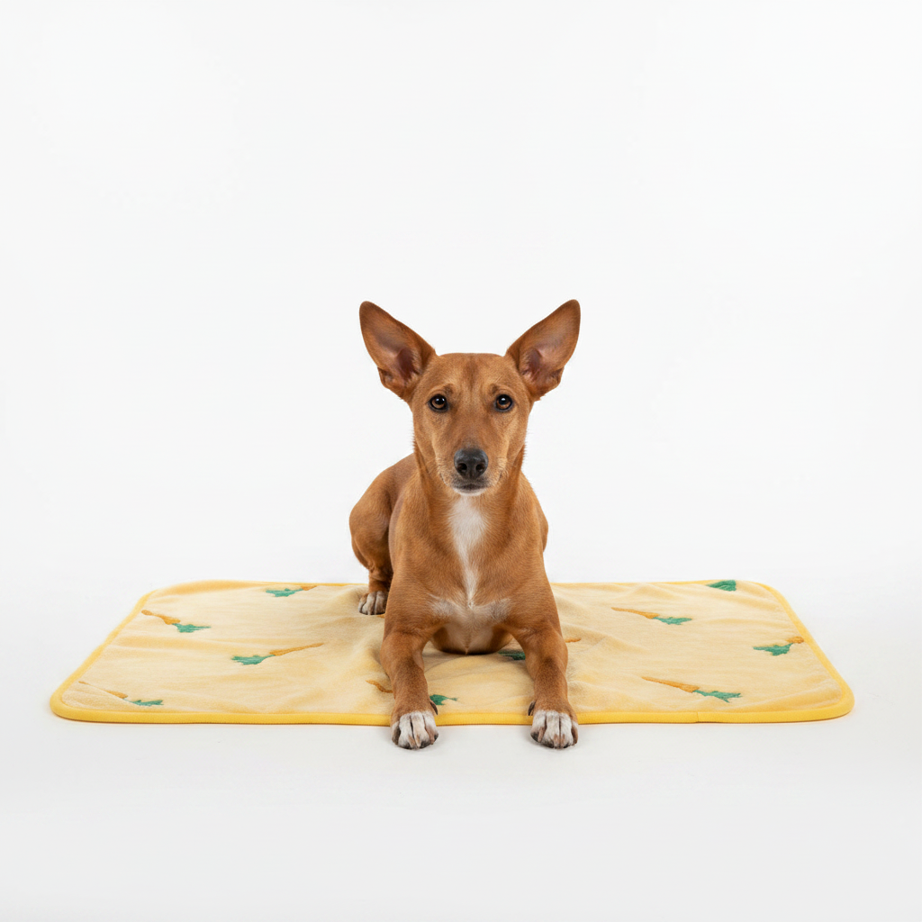 Manta Suave y Cálida para Perros Estampado de Zanahoria