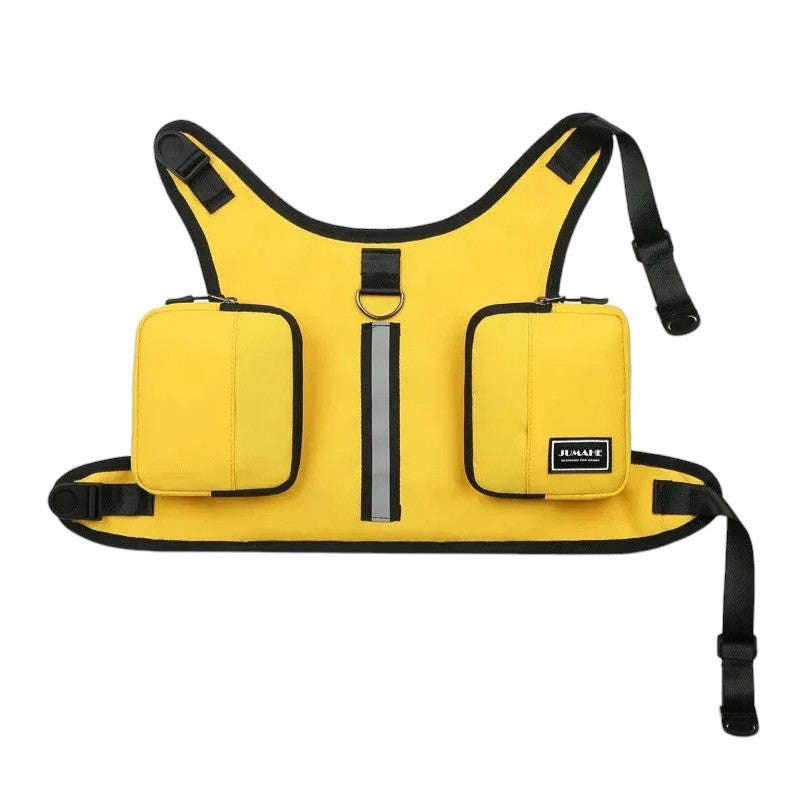 Arnés Mochila Amarillo Reflectante para Perros