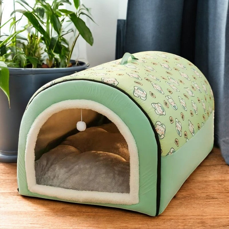 Cama Cueva Cálida para Perros y Gatos de Colores