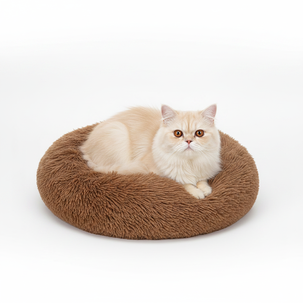 Cama Donut Ultraplana y Suave para Perros y Gatos