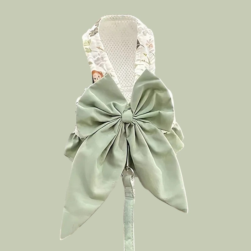 Arnés Floral para Perros con Moño