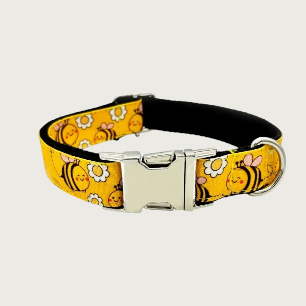 Collar y Correa de Perro Antipérdida de Flores – Estilo Clásico en Cuadros