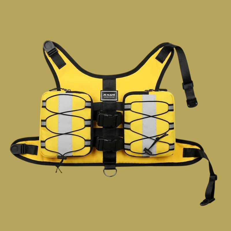 Arnés Mochila Amarillo Reflectante para Perros