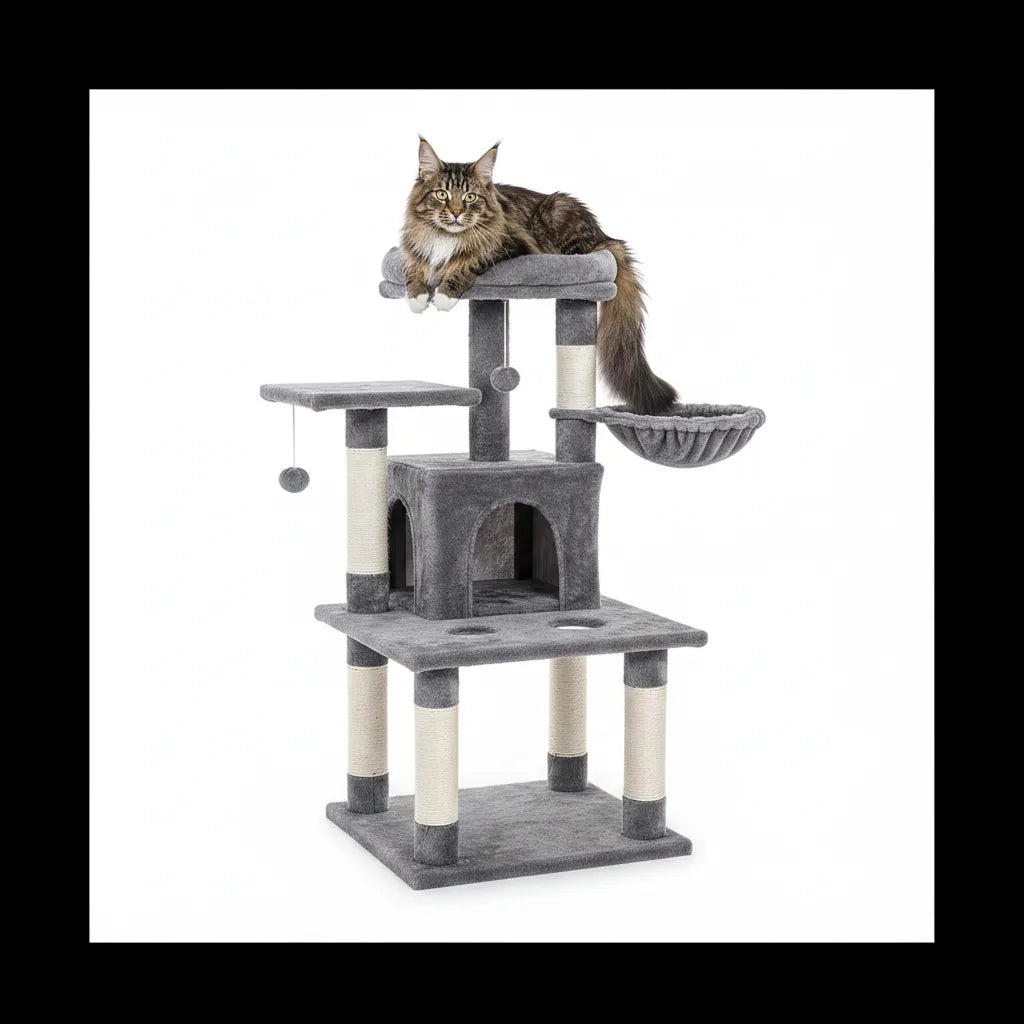 Rascador para Gato 3 Niveles de Gris