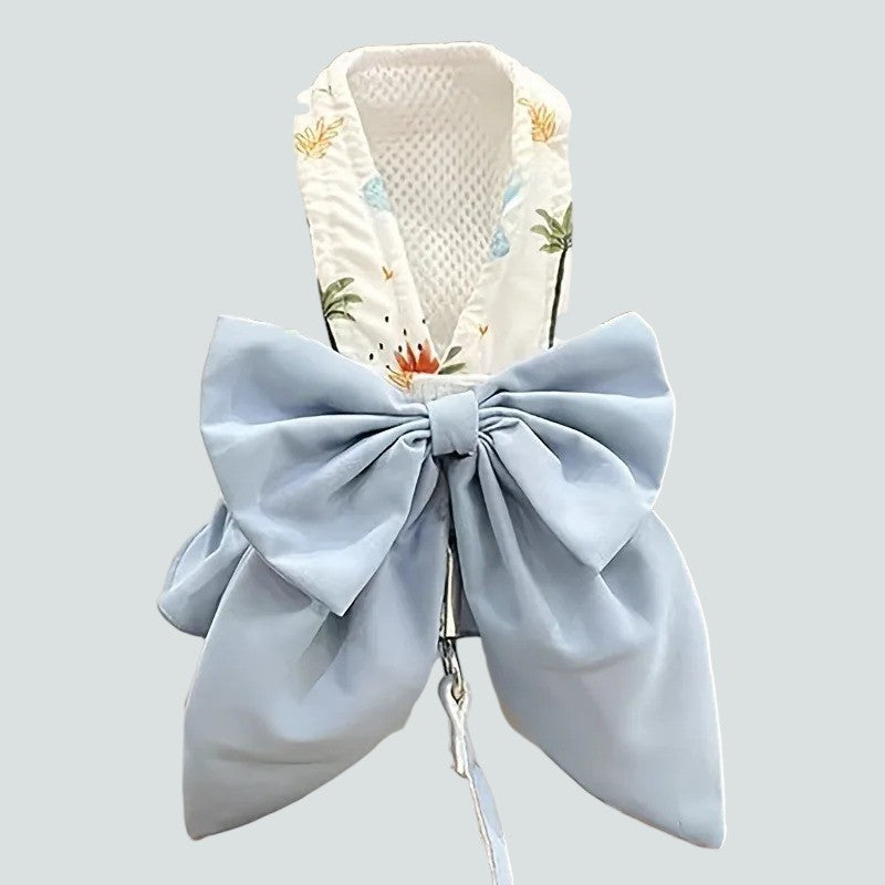Arnés Floral para Perros con Moño