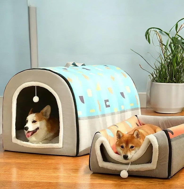 Cama Nido Cálida para Perros y Gatos Beige