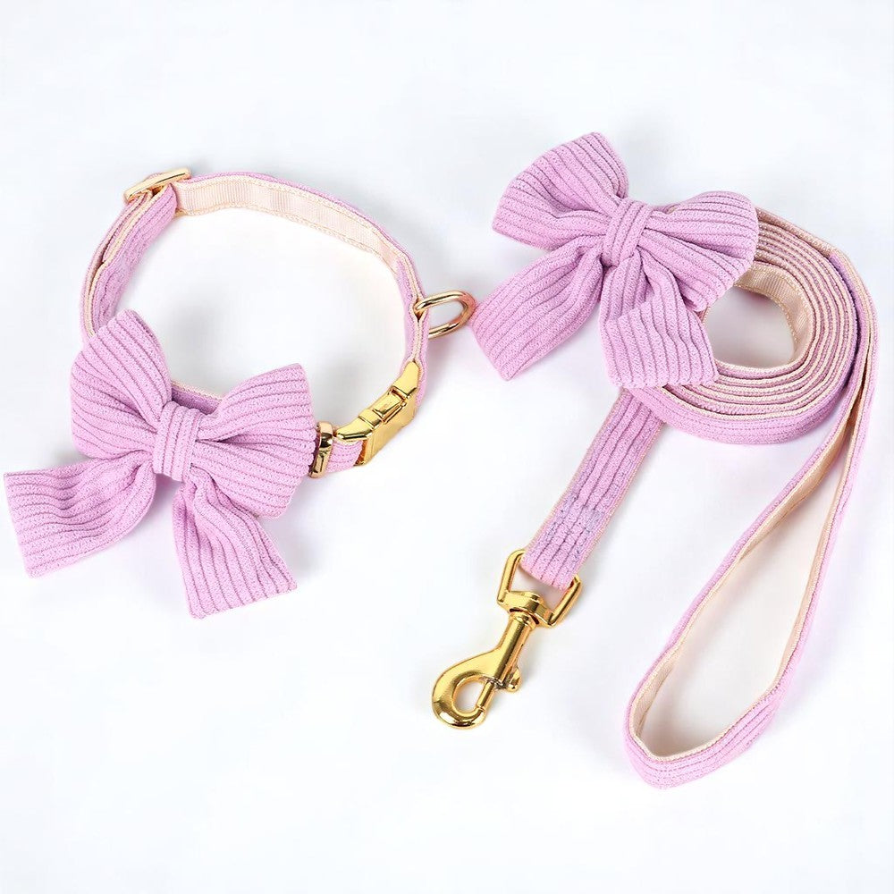 Set de Collar y Correa de Terciopelo Ajustable | Elegancia y Comodidad