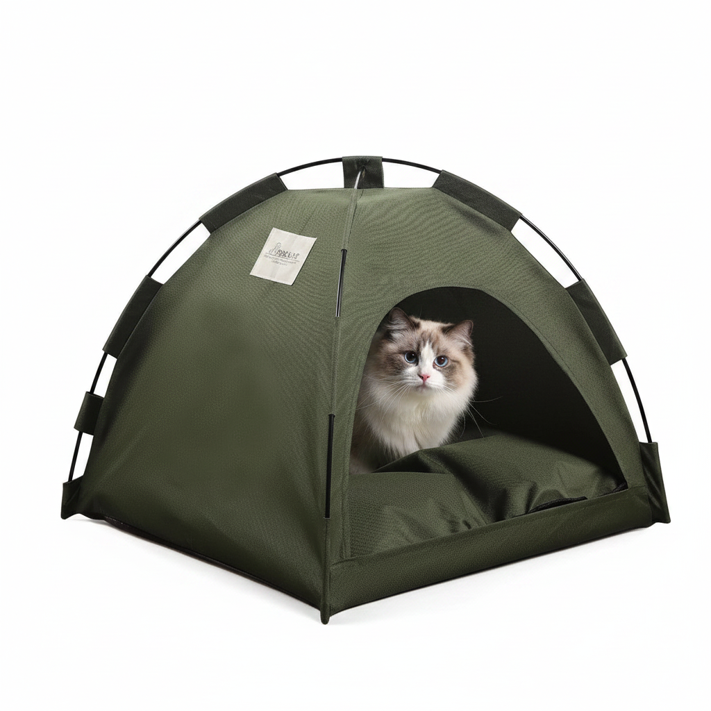 Cama Invernal para Gatos con Diseño Tienda