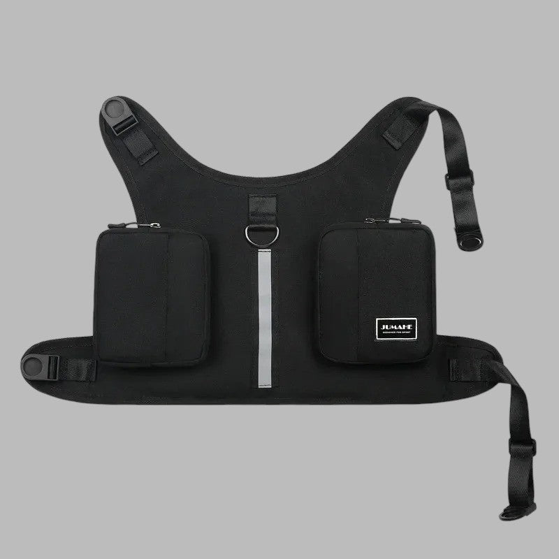 Arnés Mochila Negro Reflectante para Perros