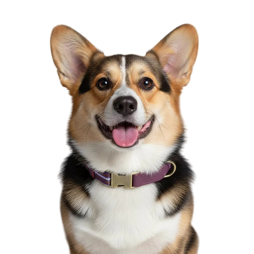 Collar de Nylon y Cuero para Perros