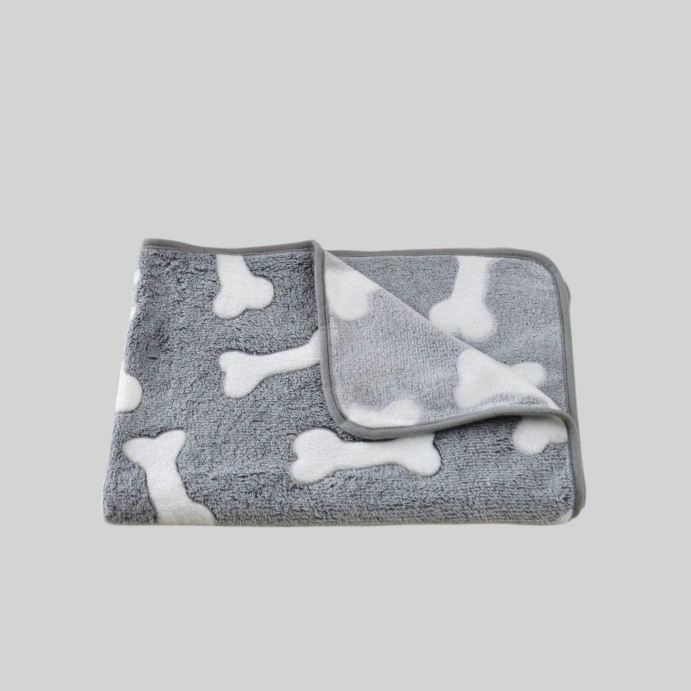 Manta para Perros Suave y Ligera Estampado de Huesos