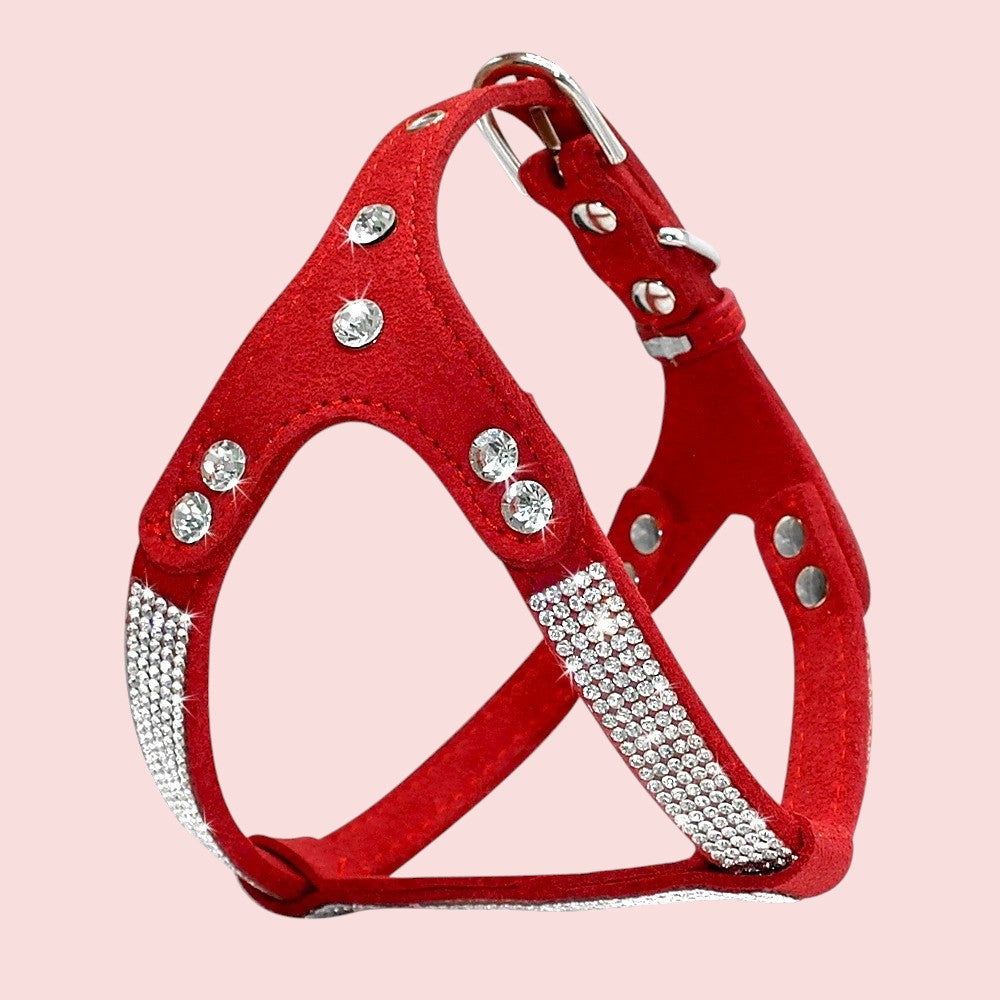 Árnes de Gamuza con Cristales para Perros Color Rojo