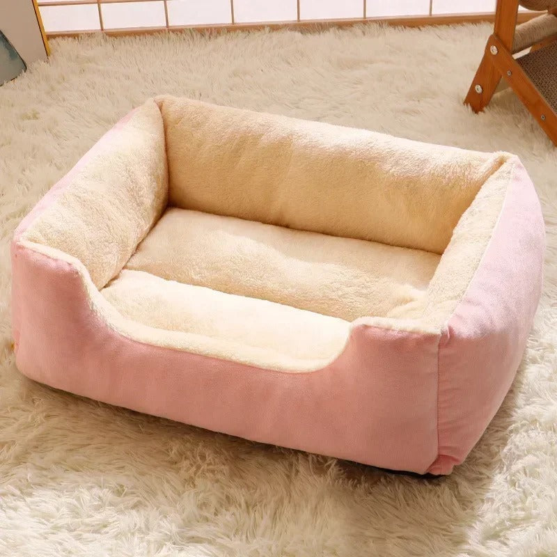 Cama Rectangular de Felpa para Gatos y Perros - portada