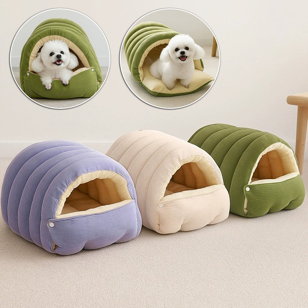 Cueva de Felpa Gruesa para Gatos de Invierno - portada