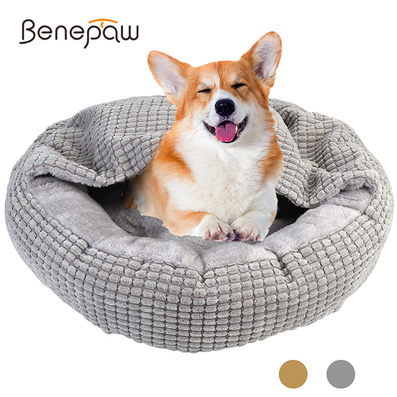 Cama Donut con Capucha para Perros y Gatos - portada
