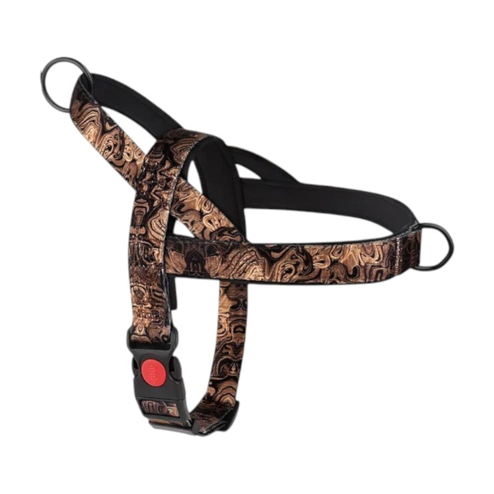 Arnés Antitirones con Estampado Café para Perros