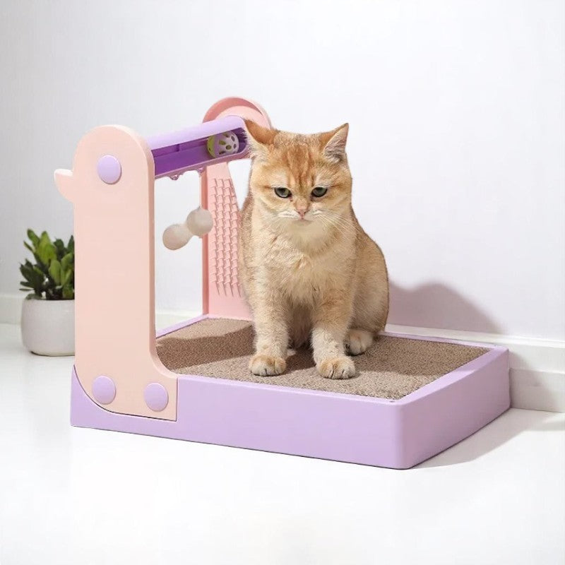 Rascador para Gatos con Juguete: Diversión y Protección para tus Muebles