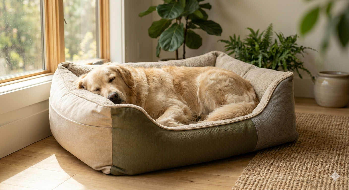 El santuario de tu perro: Por qué una cama sostenible es la inversión más inteligente (y estilosa) que harás