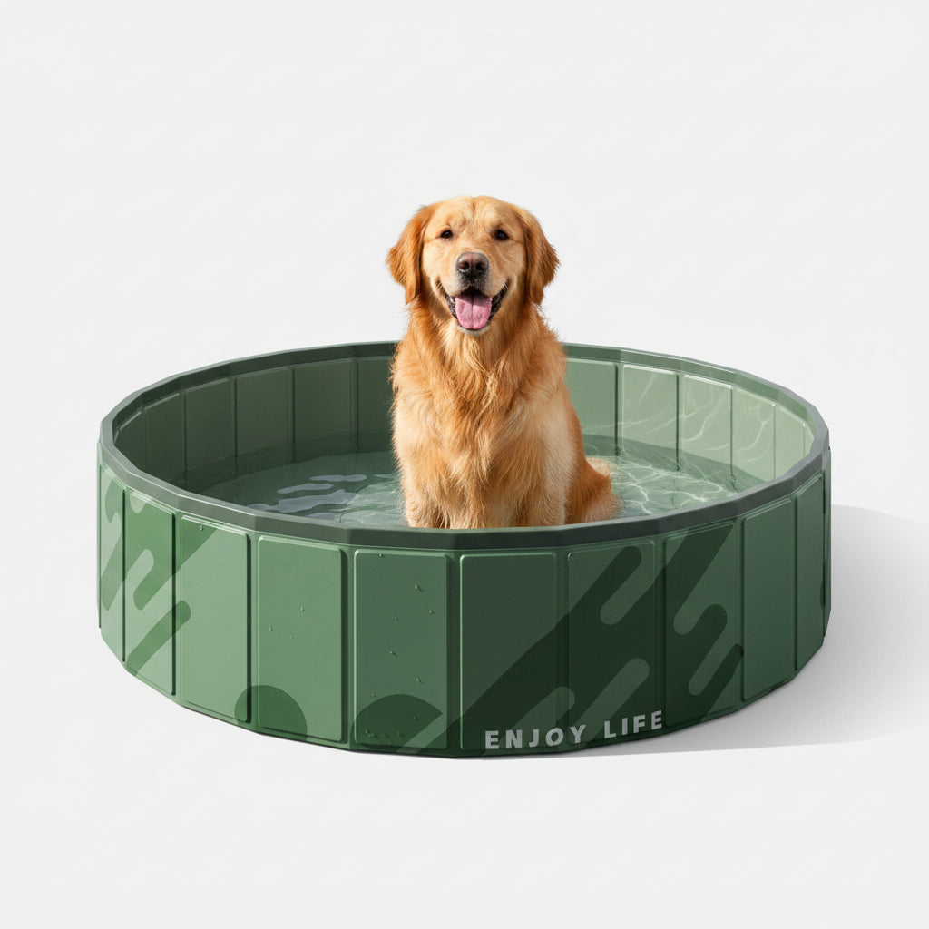 Piscina Plegable para Perros con Desagüe Rápido
