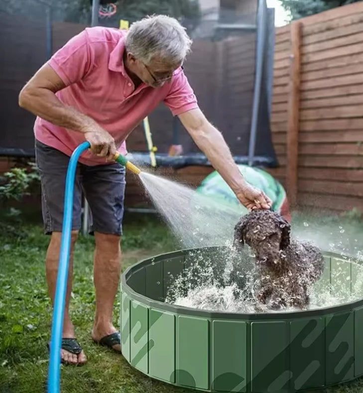Piscina Plegable para Perros con Desagüe Rápido