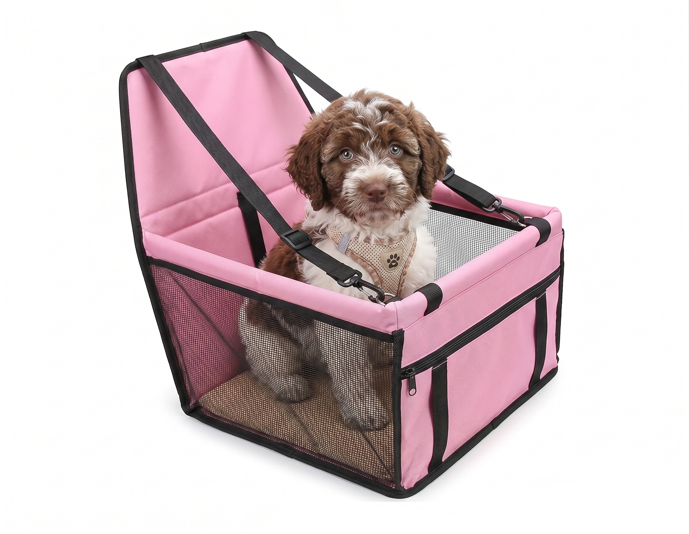 Transportín Elevador para Coche: Confort y Estilo en Rosa
