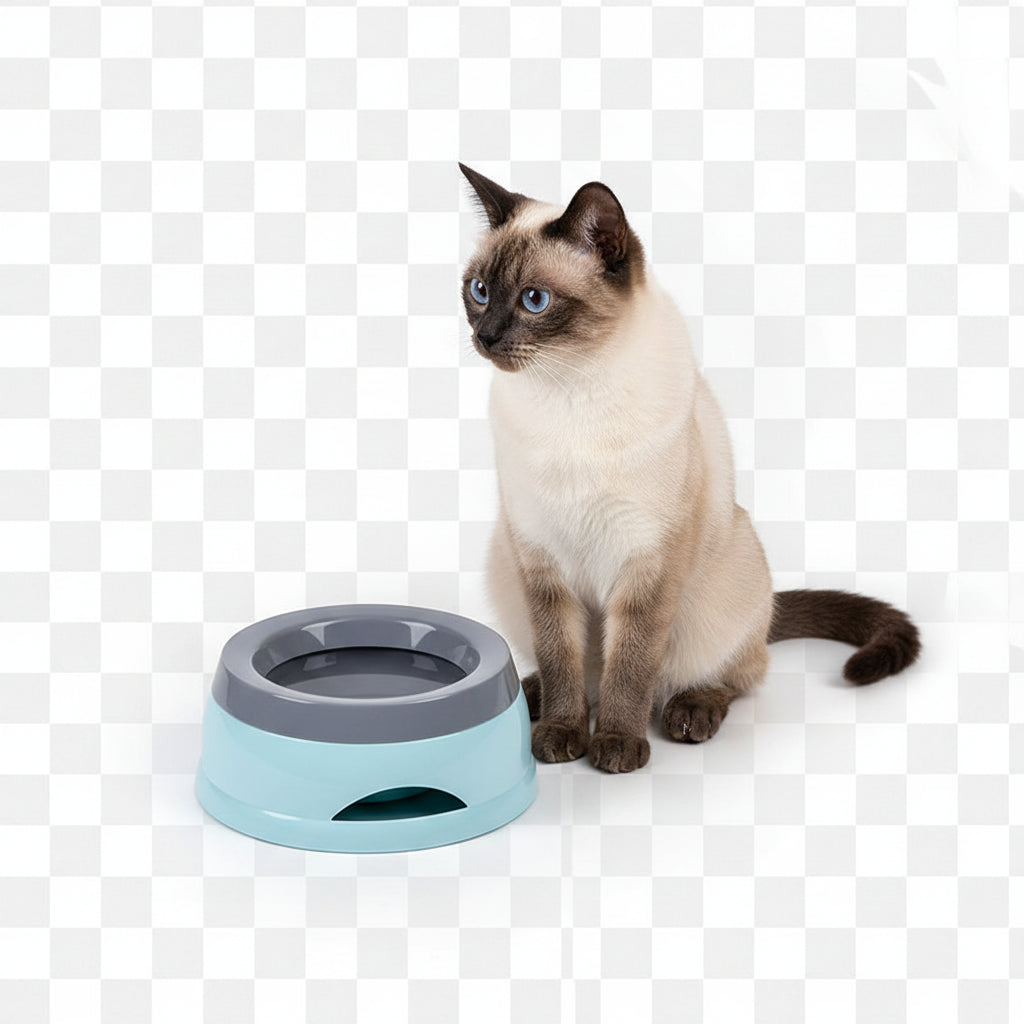 Comedero Flotante Antiderrame Azul para Perros y Gatos