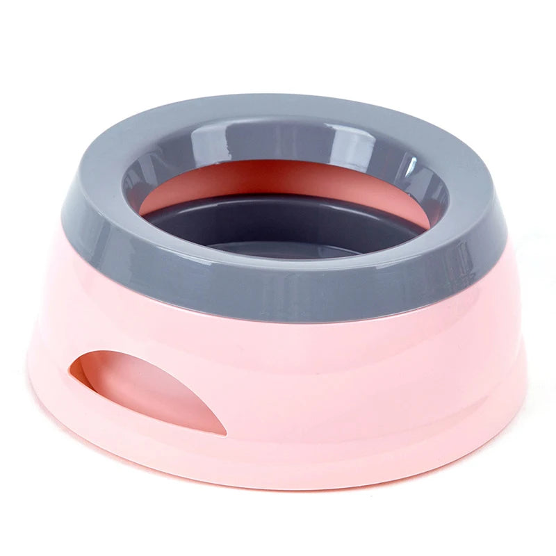 Comedero Flotante Antiderrame Rosa para Perros y Gatos