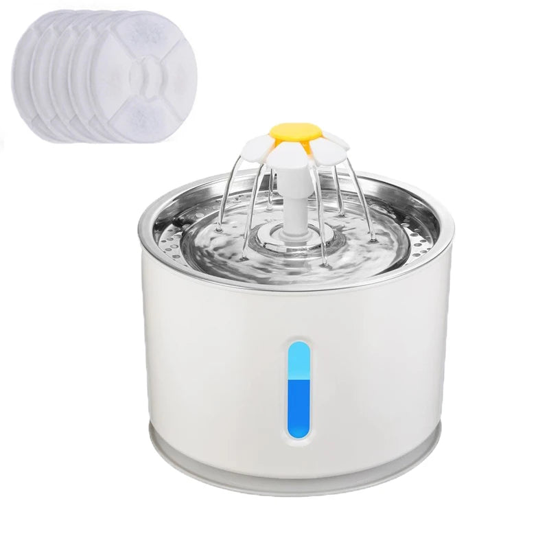 Fuente de Agua Automática para Gatos con Luz LED
