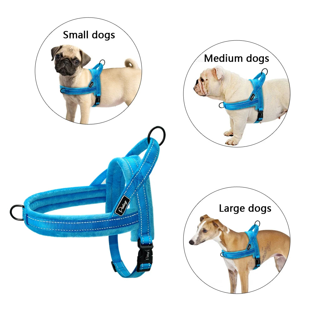 Arnés reflectante acolchado para perros – Control cómodo y seguro