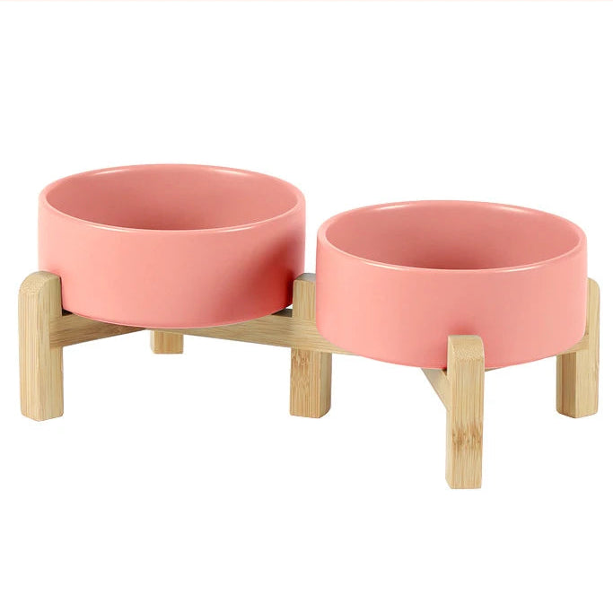 Comedero Elevado de Cerámica para Perros - Colores Vivos