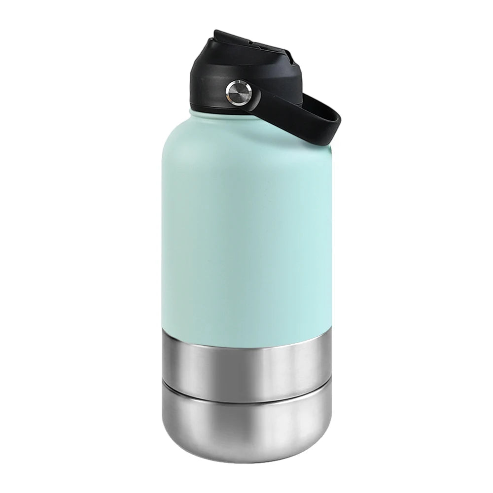 Botella de Viaje 3 en 1: Hidratación y Comida con Estilo Pastel