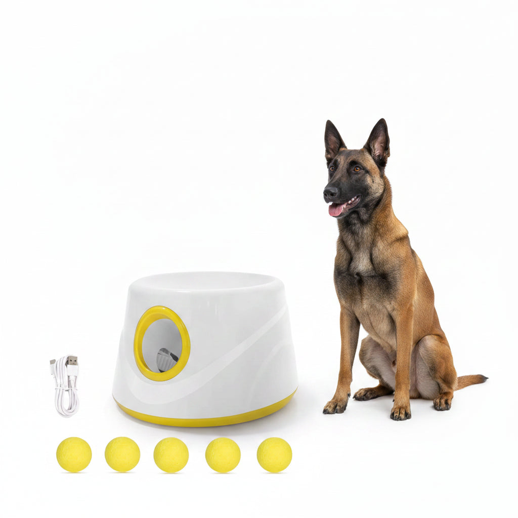 Lanzador Automático de Pelotas de Tenis para Perros